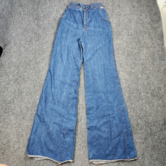 Vintage Anthony's Jeans Womens 11 High Rise Wide Leg Flare Elastic Back 90s - Picture 1 of 16